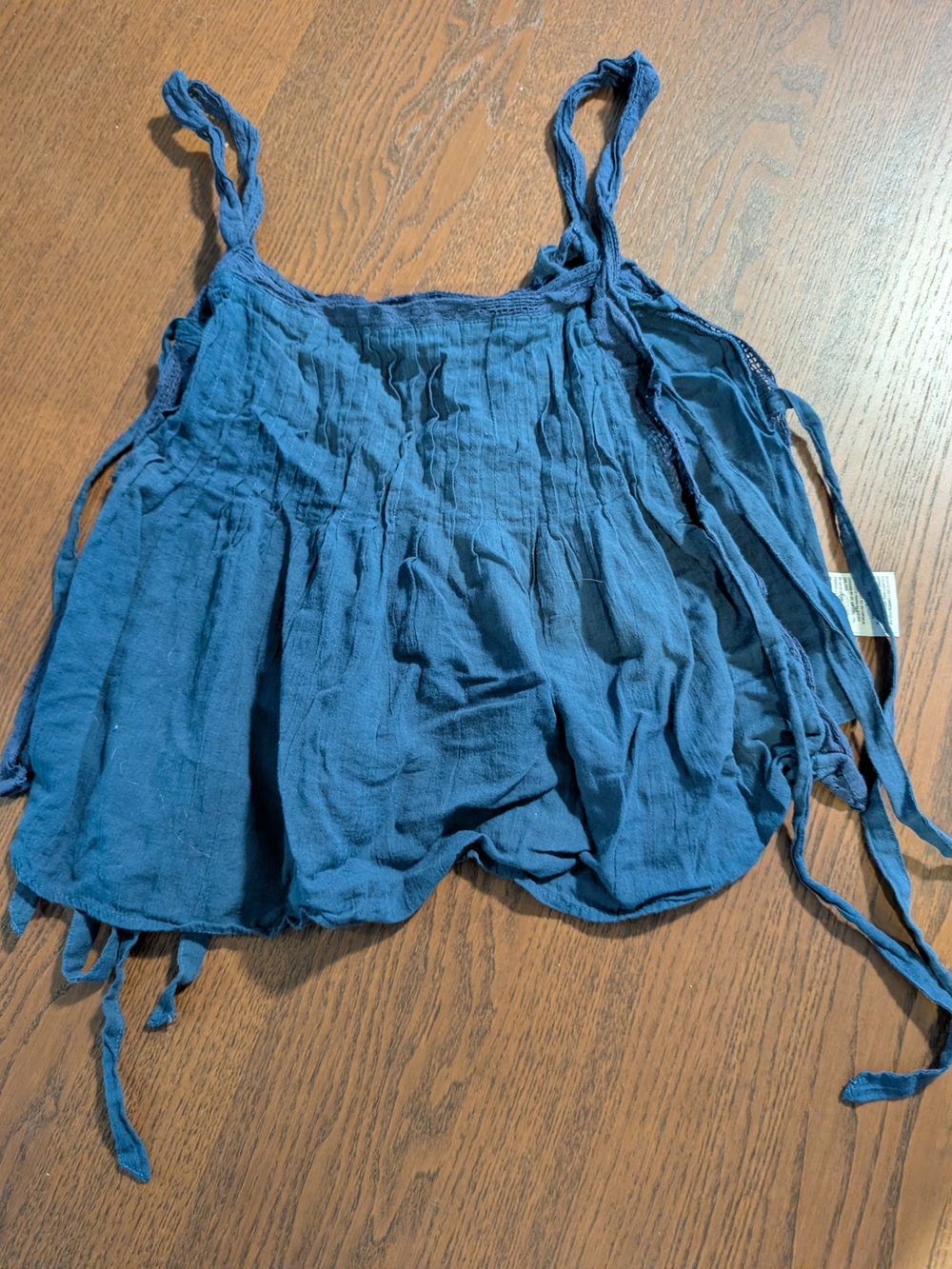 American Eagle Blue Gauze Tie-Strap Camisole